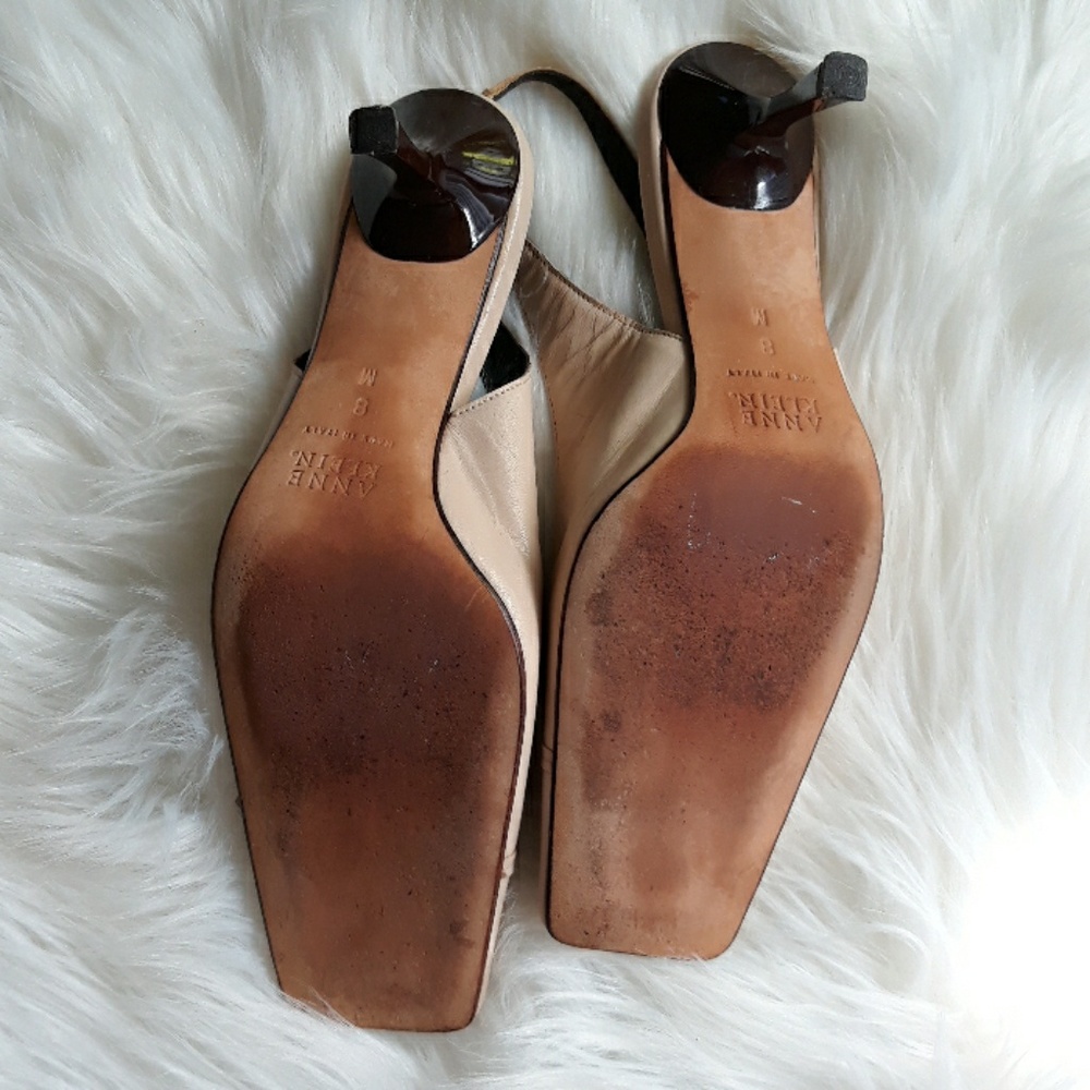 Anne Klein Beige Leather Heels - Picture 5 of 8